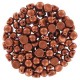 Czech 2-hole Cabochon beads 6mm Copper